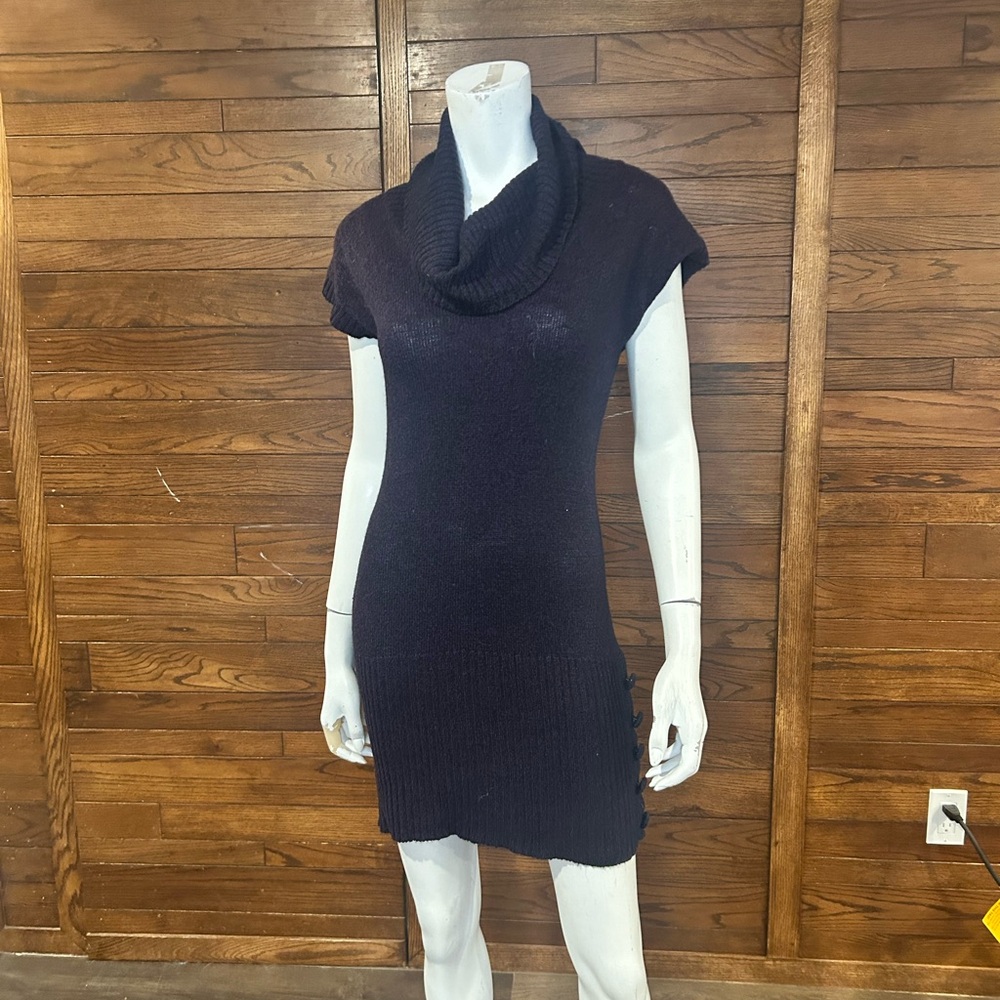 Majora. Large. Black Cowl Neck Sweater Dress